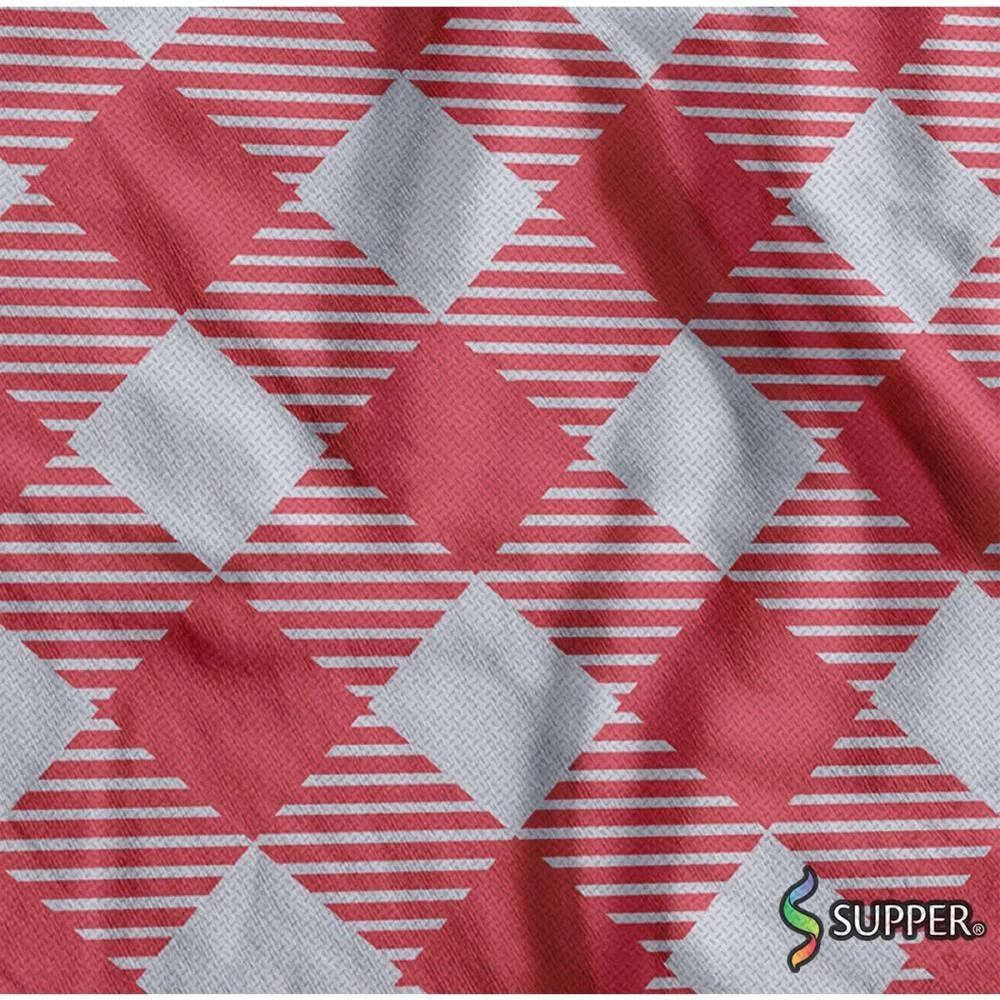 Tnt Estampado 1,40M 40G Xadrezao Branco/Vermelho Supper (Rl-25Mts) - imagem 2