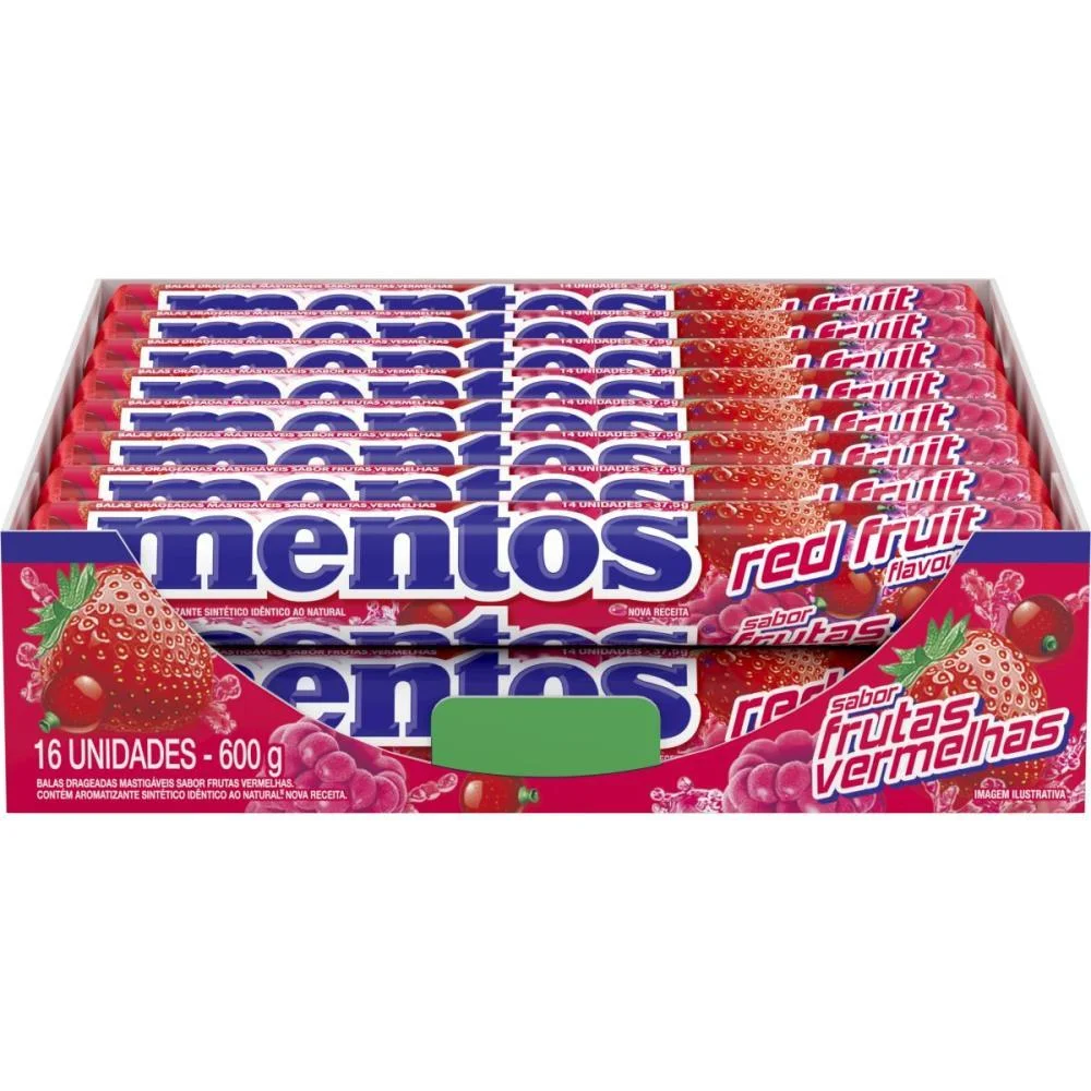 16 X Bala Mentos Stick Frutas Vermelhas Perfetti Van Melle - imagem 4