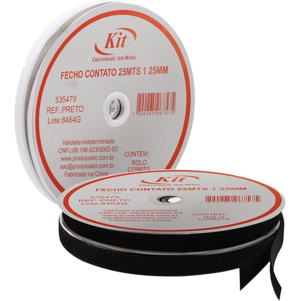 Velcro 50Mm Preto C/25Mt Kit (Rolo) - imagem 2