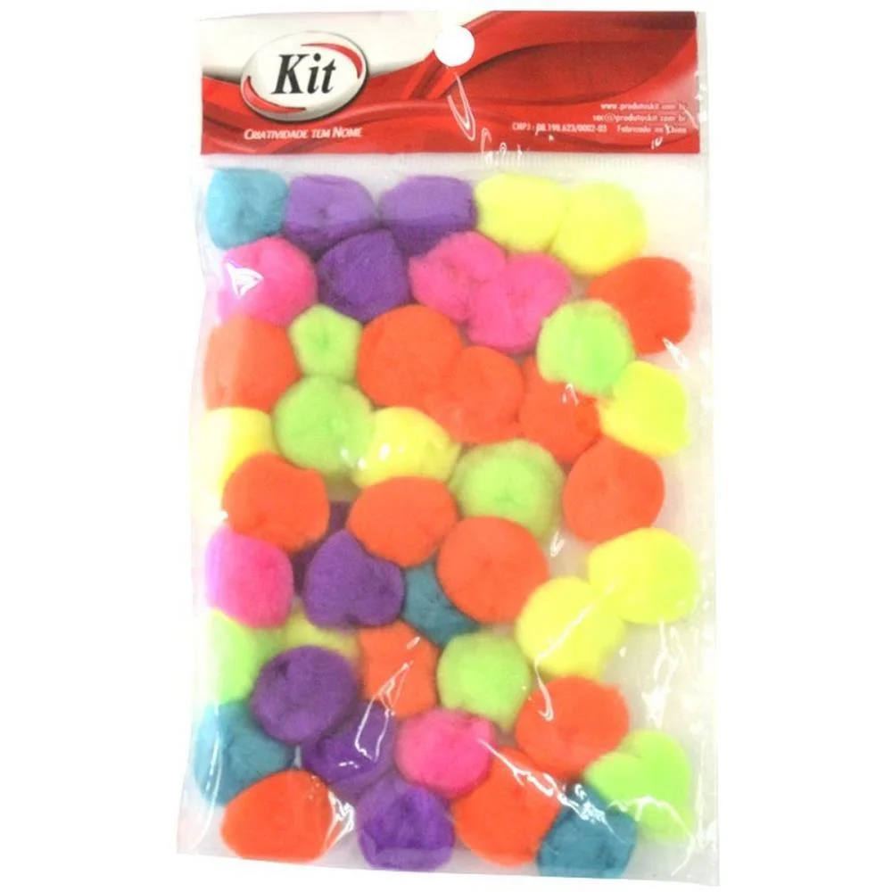 Pompom Multicolor#3 20Mm C/45Un. Kit (Pacote) - imagem 2