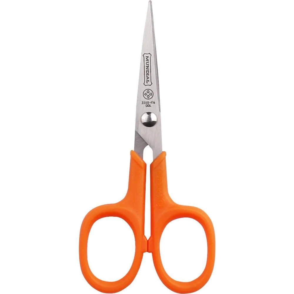 Tesoura Artesanal Bordar Fio Liso Laranja 11Cm Mundial - imagem 5