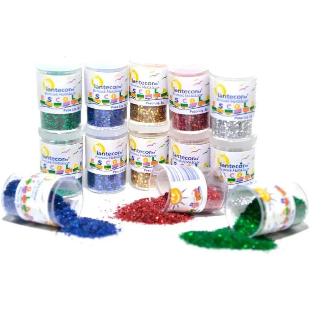 Glitter Pvc Azul Turquesa 3G. Lantecor (Pct.c/12) - imagem 4