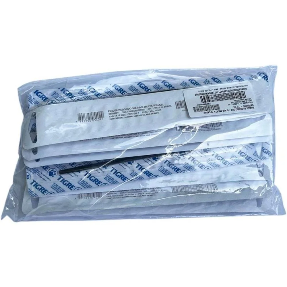 Pincel Artesanal Redondo 308 N.00 Fino Autosser Pinceis Tigre (Pct.c/12) - imagem 4