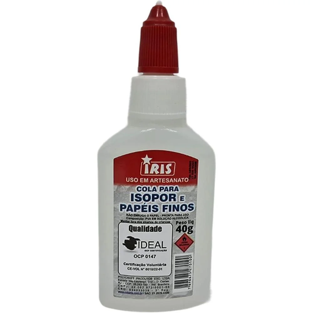 Cola Para Isopor Iris 40G. Iris (Pct.c/06) - imagem 3
