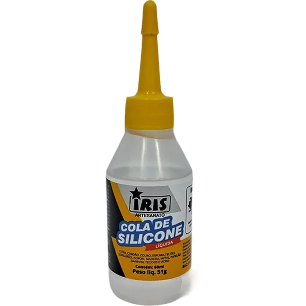 Cola Para Artesanato Silicone Liquido 60Ml. Iris (Pct.c/06) - imagem 3