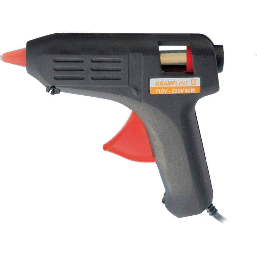 Pistola De Cola Quente 15W Gt-40 Bivolt Grande Preto Gramp Line (Blister) - imagem 5