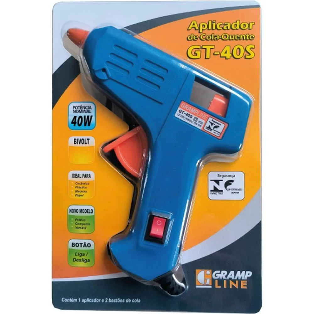 Pistola De Cola Quente 15W Gt-40S Botao On/Off Biv.az Gramp Line (Blister) - imagem 6