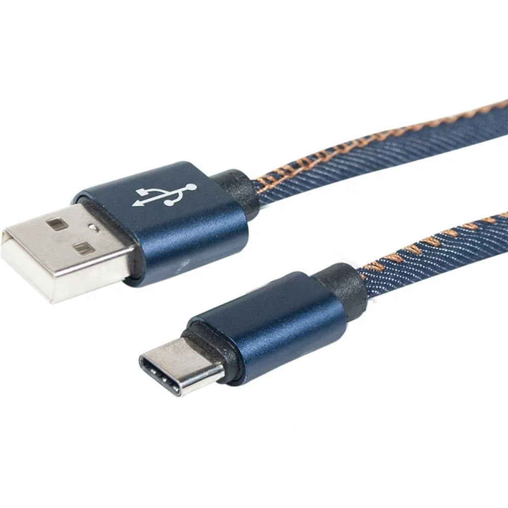 Cabo Usb Flat Tape C 3.0A 1,0M Jeans Flex - imagem 3