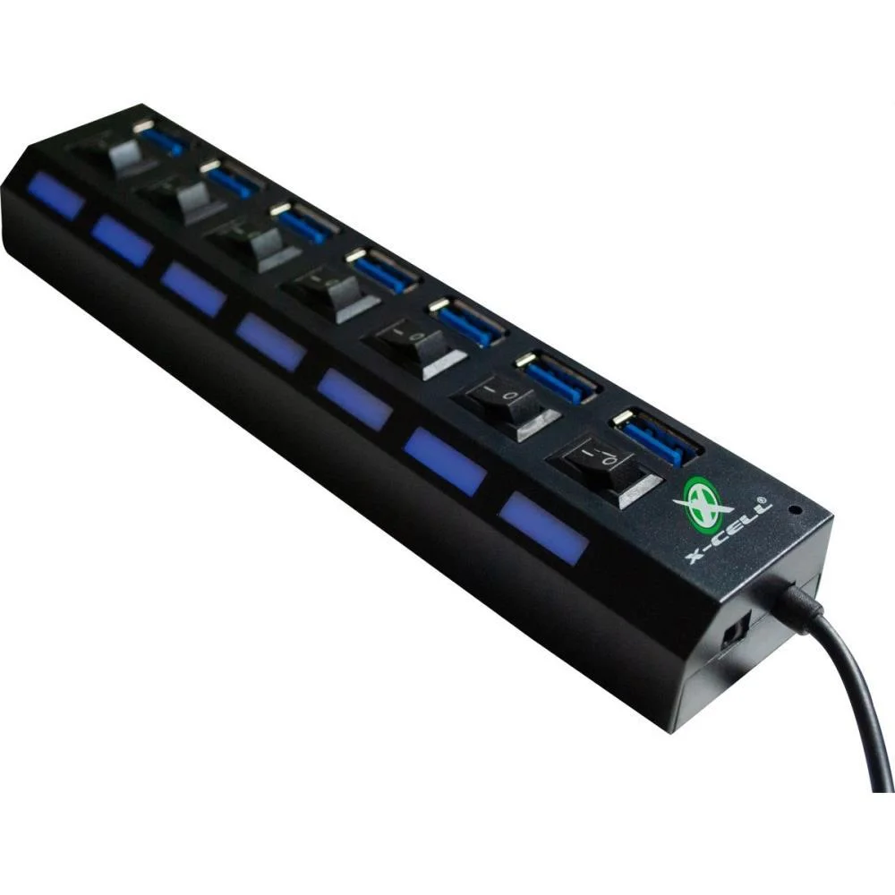 Hub Usb 3.0A 7 Portas Preto Flex - imagem 2