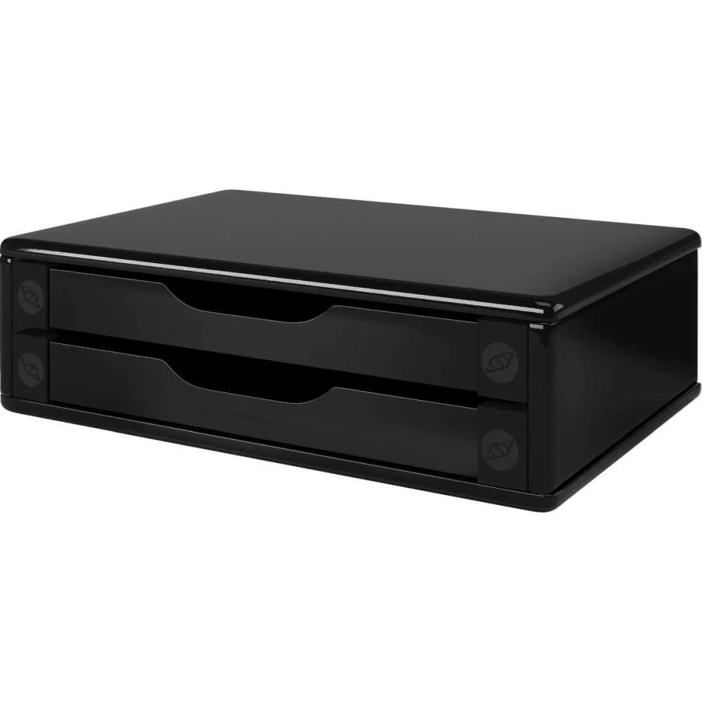 Suporte Para Monitor 2Gavetas 39X26X12 Mdf Black Pi Souza - imagem 4