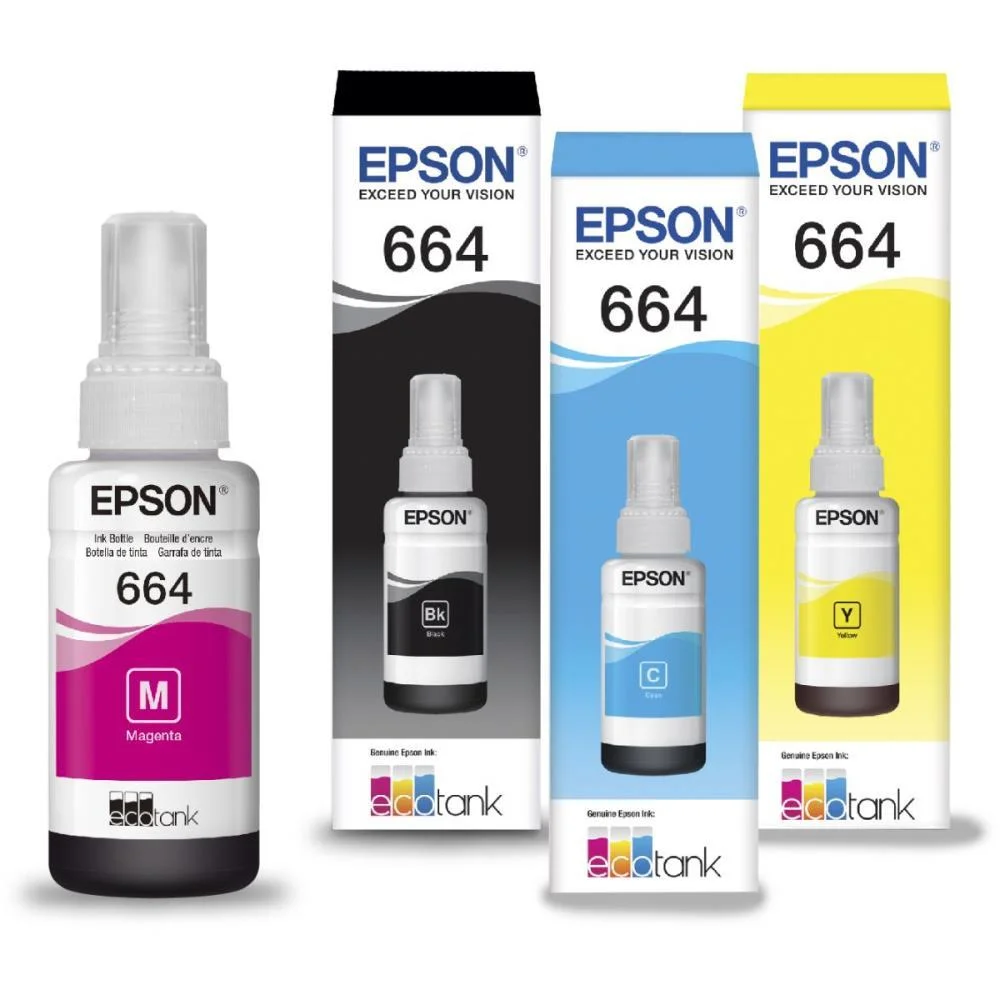 Refil De Tinta Epson 664 Preto 70 Ml. Epson - imagem 3