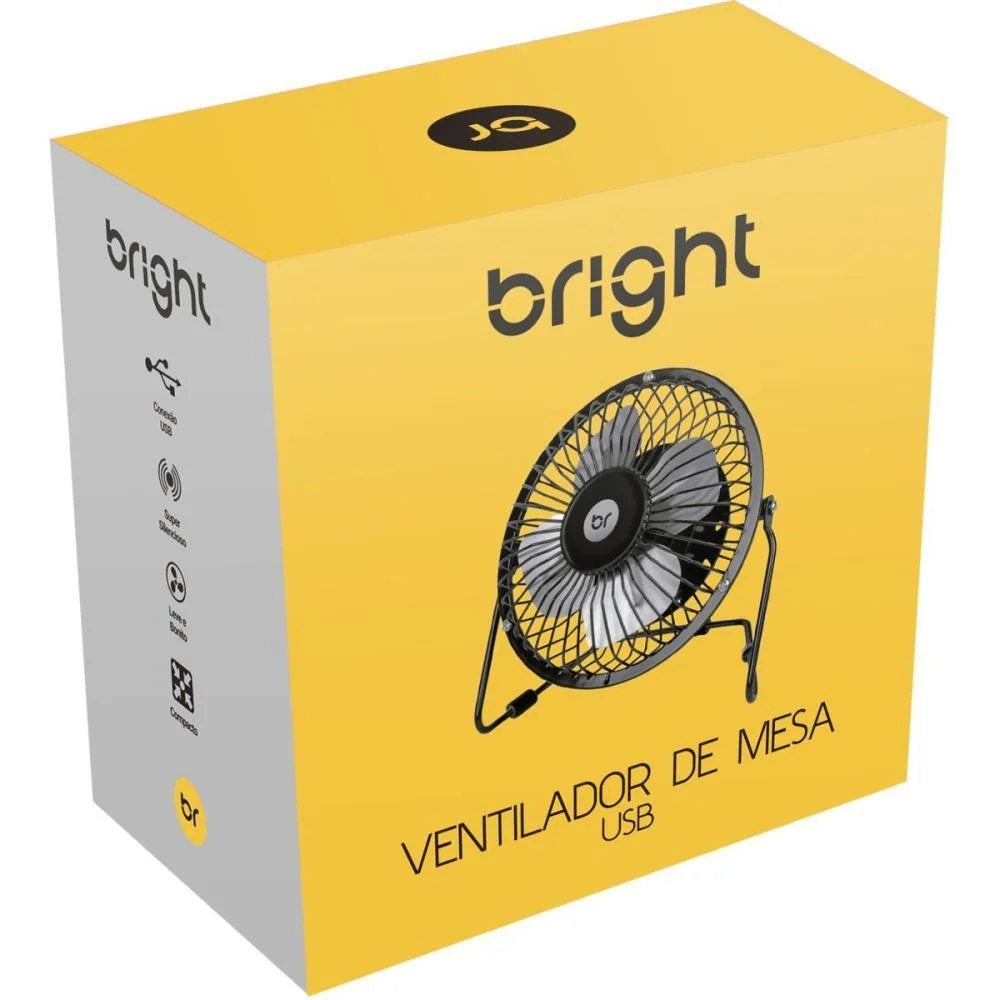Ventilador Usb Silencioso Usb Preto Bright - imagem 6