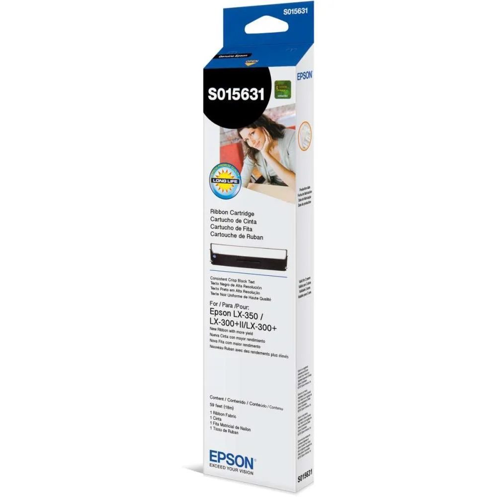Fita Original Para Impressora Epson Preta Lx350 / Lx300 Epson - imagem 4