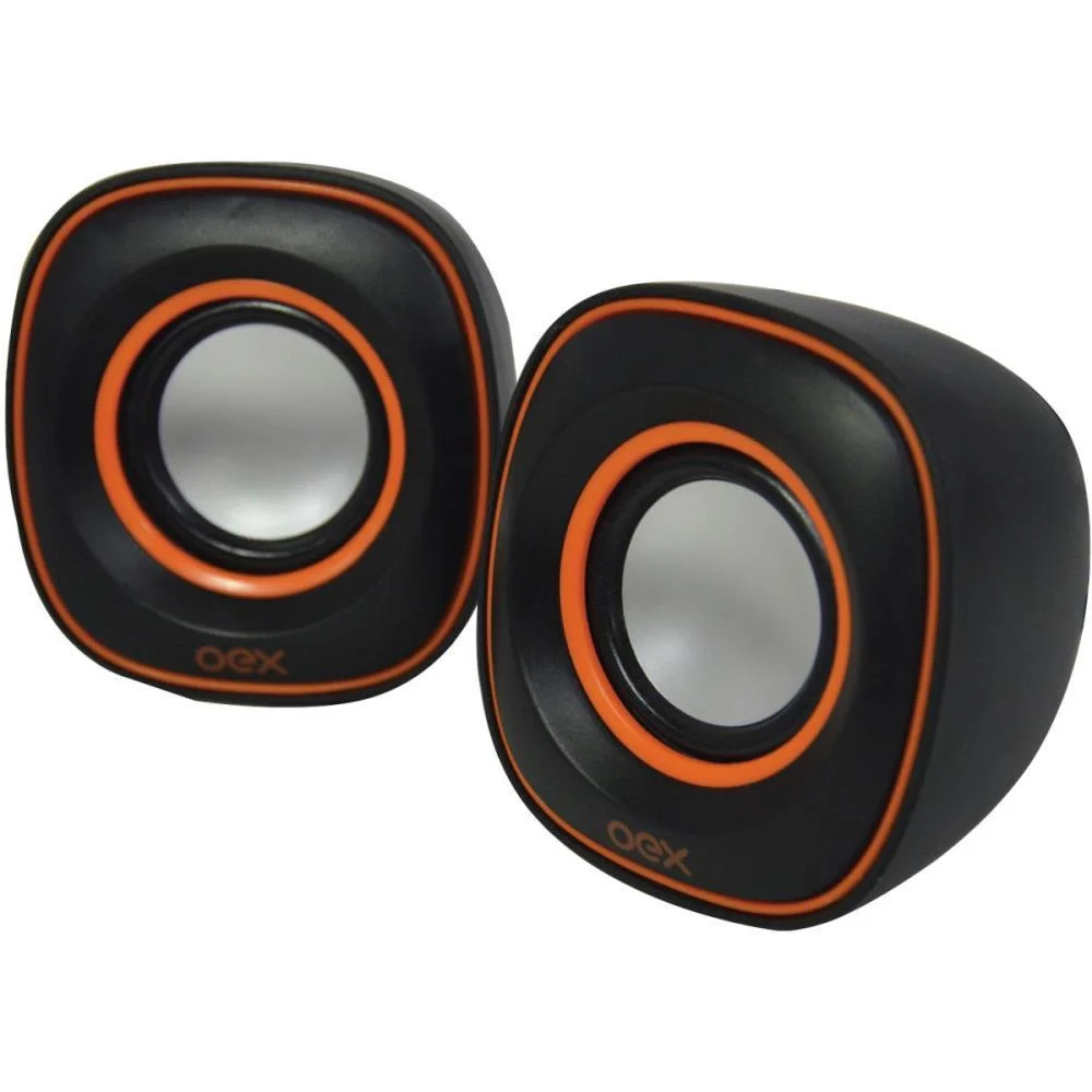 Caixa De Som P/ Computador Speaker Round 8W Usb/P2 Pt/Lj Newex - imagem 4