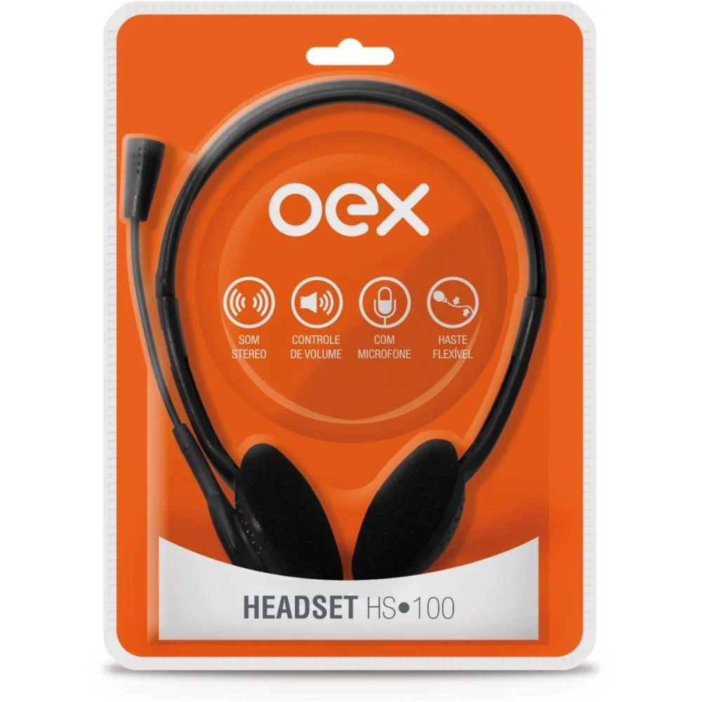 Fone De Ouvido Com Microfone Headset P2 Cabo 1.8M Newex - imagem 5