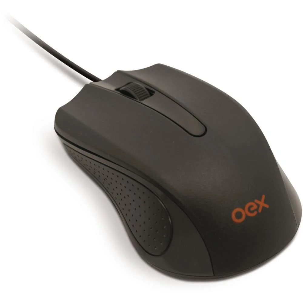 Mouse Optico Usb 1200Dpi 3Botoes Preto Newex - imagem 2