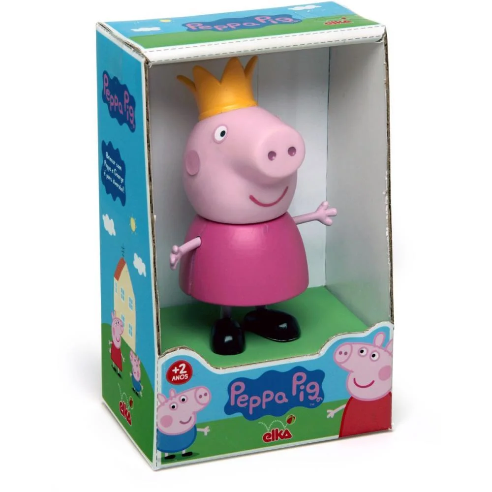 Boneco E Personagem Peppa Pig Princesa Vinil 15Cm. Elka - imagem 2