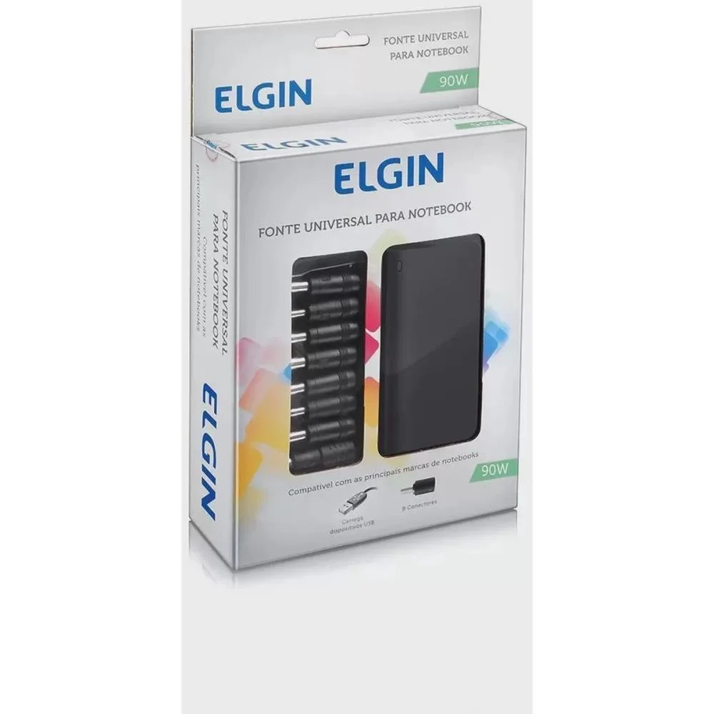Fonte Para Notebook 90W Universal C/09 Adapt.bivol Elgin - imagem 4