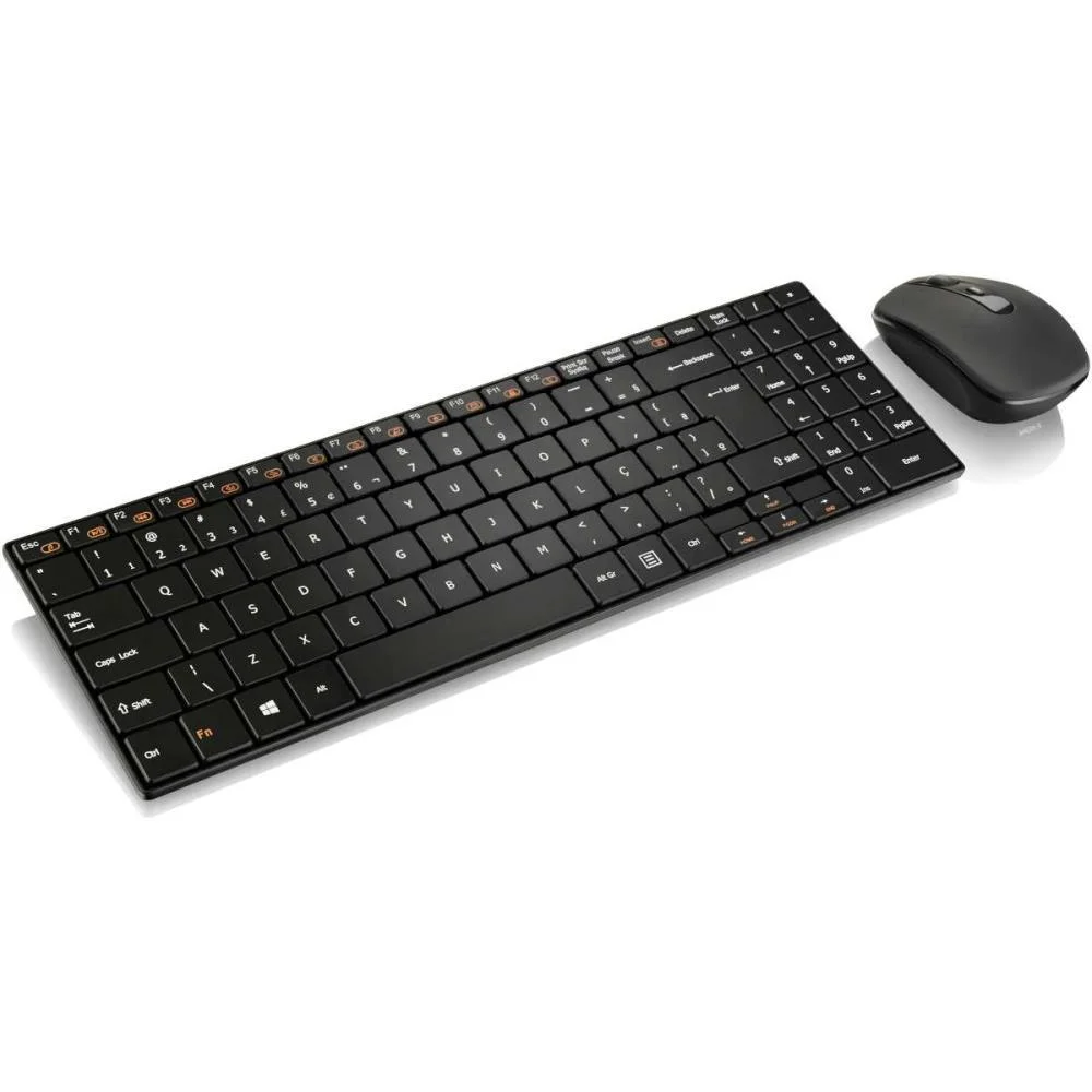 Kit Perifericos Teclado+Mouse Sem Fio Preto Multi (Kit) - imagem 2