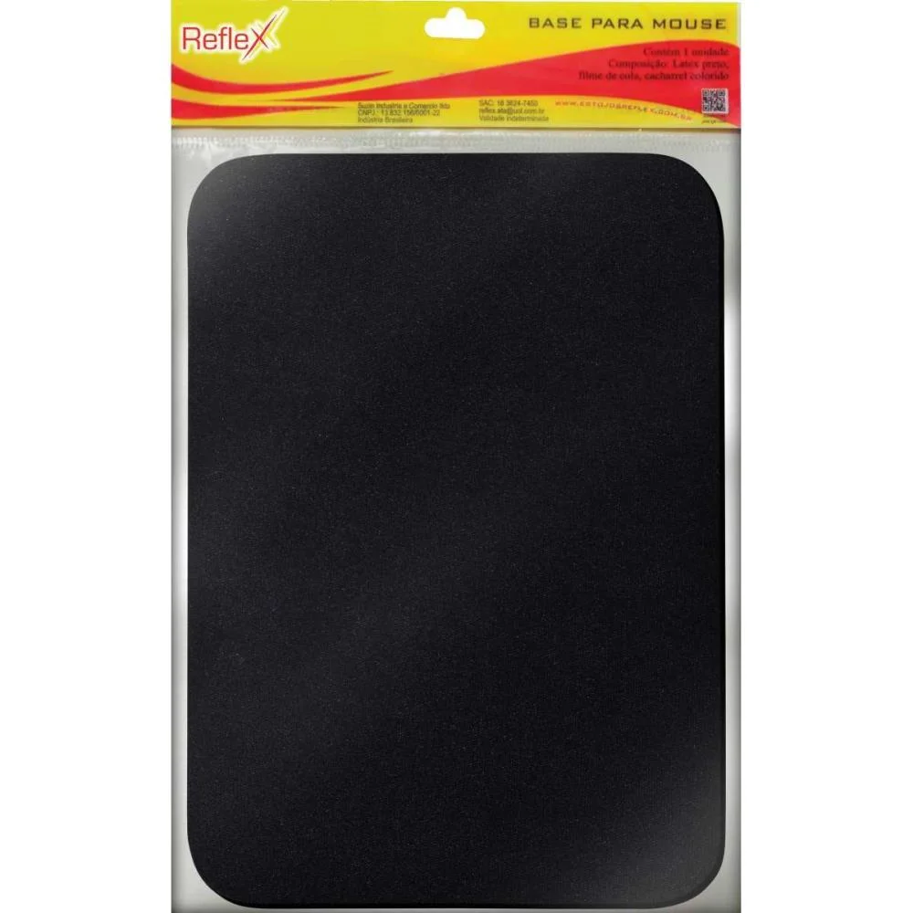 Mouse Pad Tecido Emborrachado Preto Reflex - imagem 4