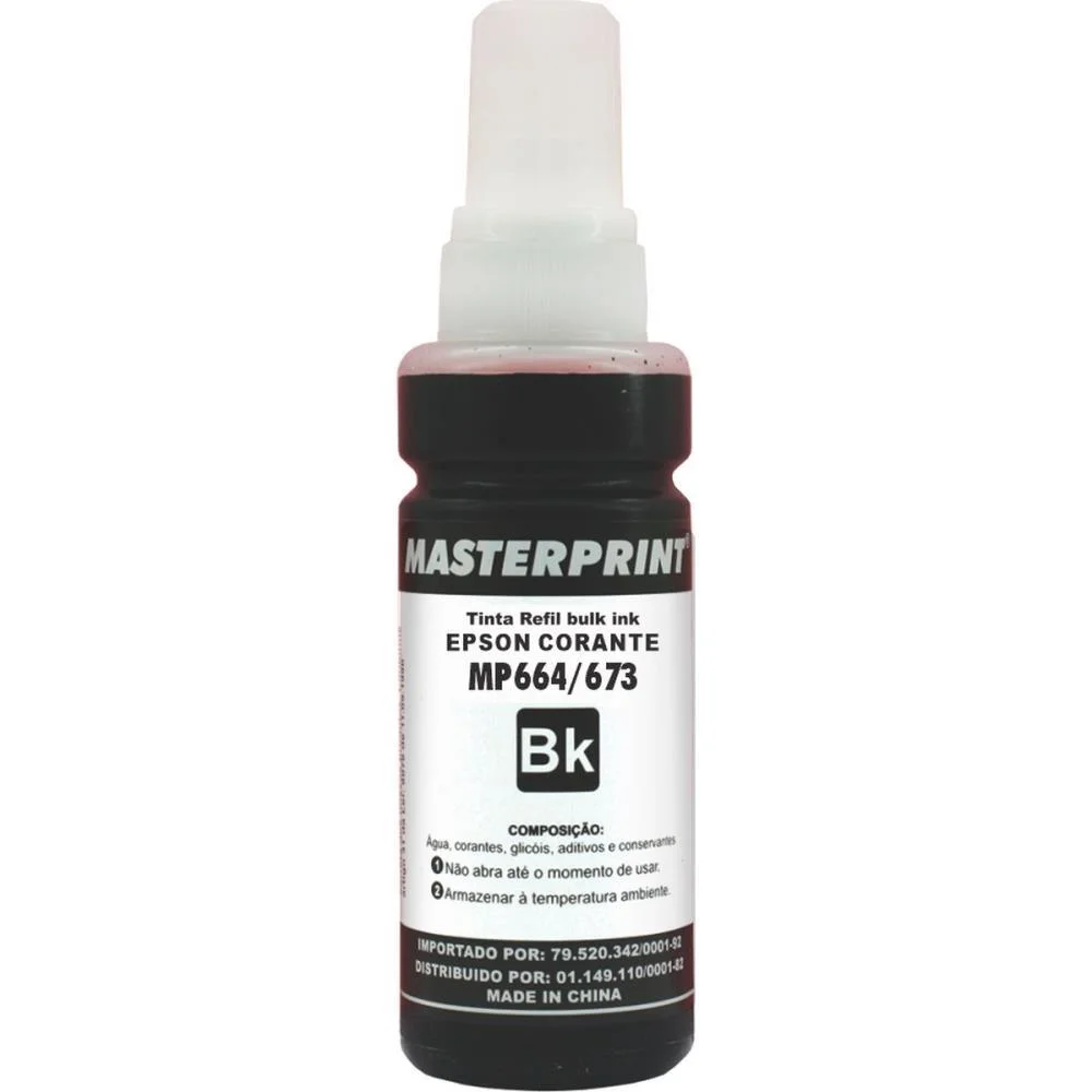 Refil De Tinta Epson Comp. 664 Preto 100Ml. Masterprint - imagem 3