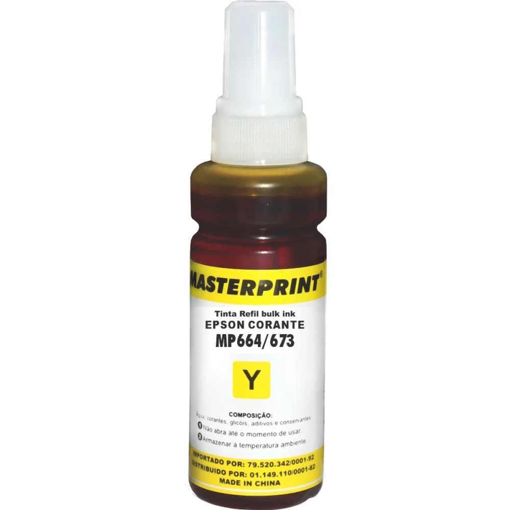 Refil De Tinta Epson Comp. 664 Amarelo 100Ml Masterprint - imagem 3