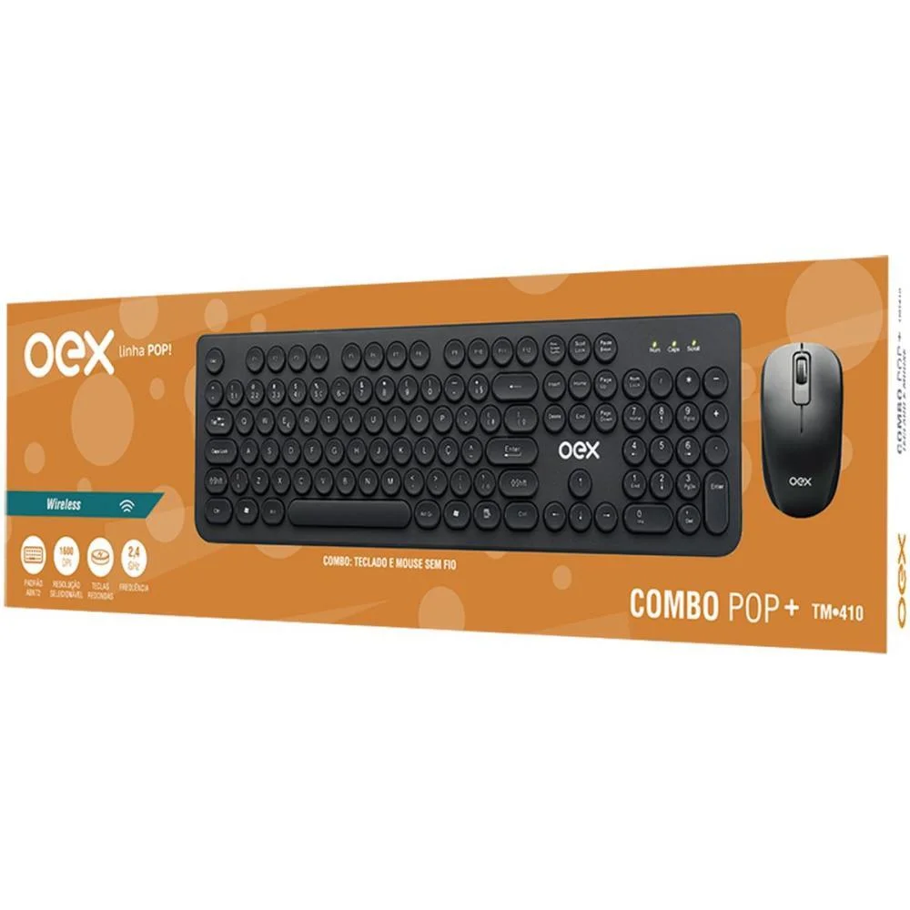Kit Perifericos Pop+ Tecl+Mouse S/Fio Chumbo Newex (Kit) - imagem 3