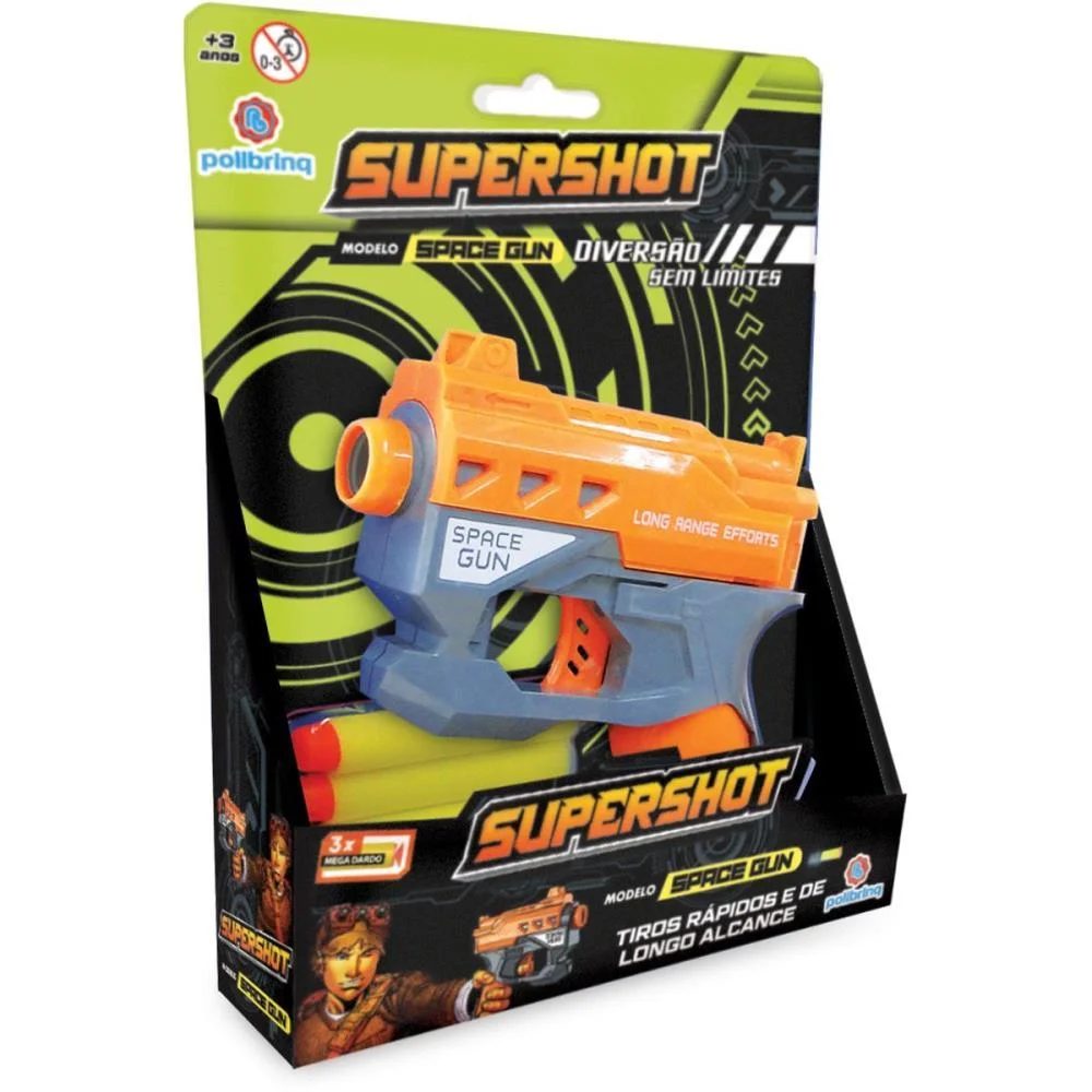 Lancador Supershot Space Gun C/3 Dardos Polibrinq - imagem 4