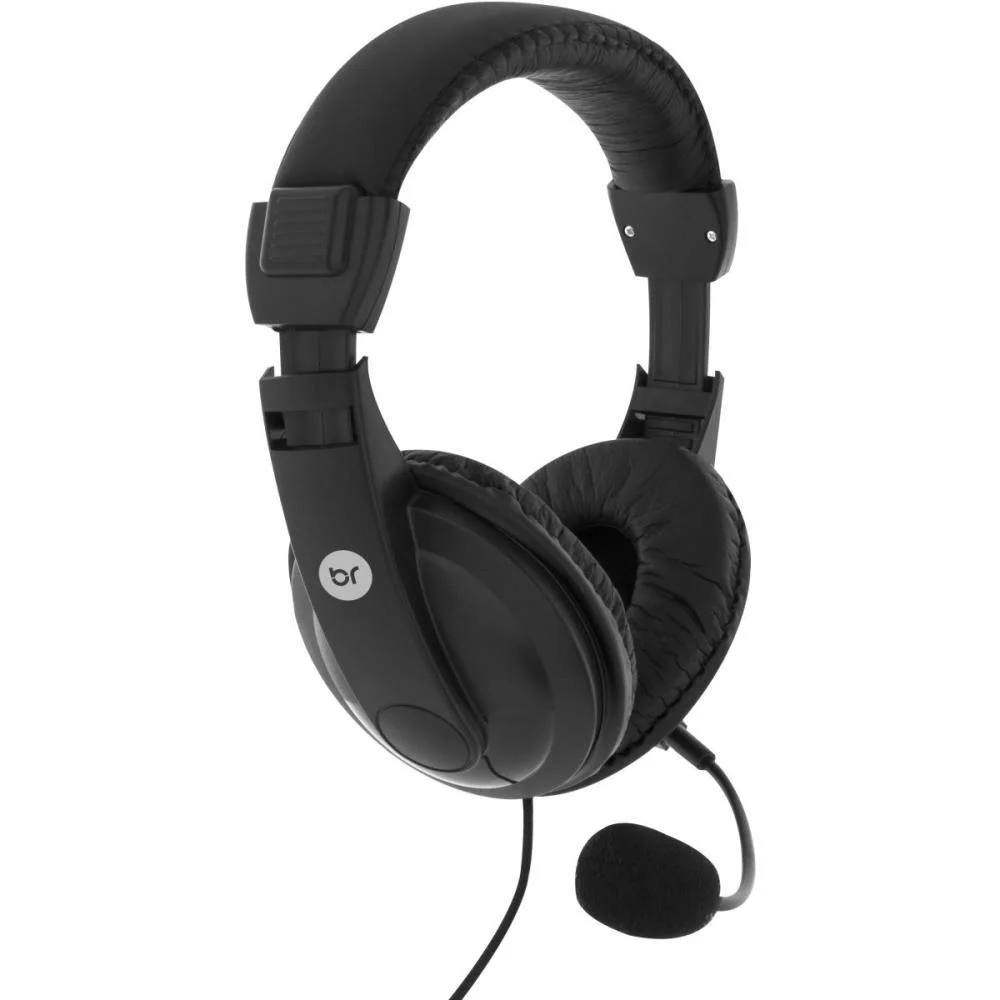 Fone De Ouvido Com Microfone Headset Office 507 Preto Bright - imagem 3