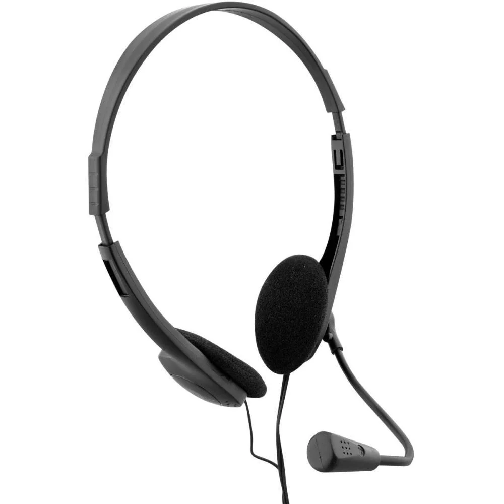 Fone De Ouvido Com Microfone Headset Office 10 Preto Bright - imagem 3