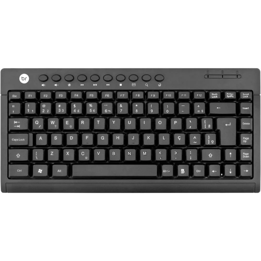 Teclado Usb Multimidia Mini Preto Bright - imagem 4