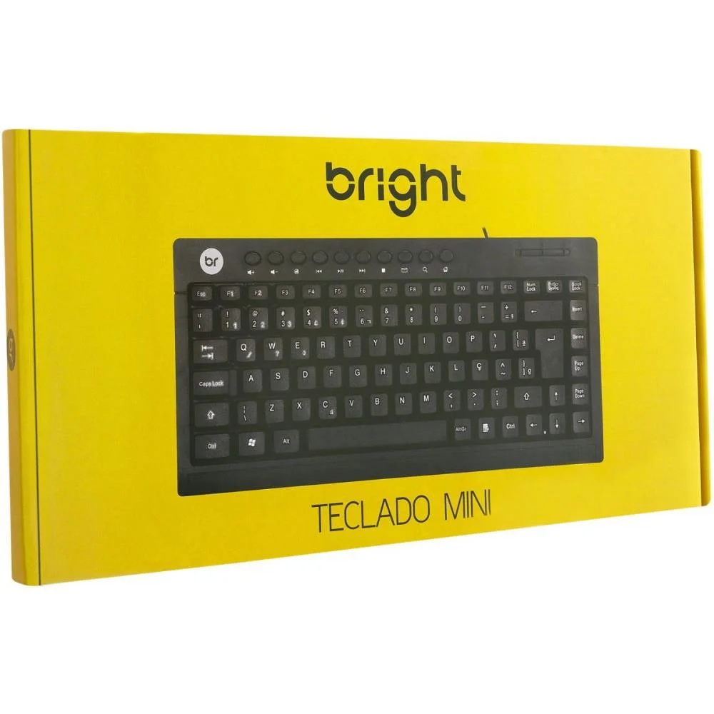 Teclado Usb Multimidia Mini Preto Bright - imagem 6