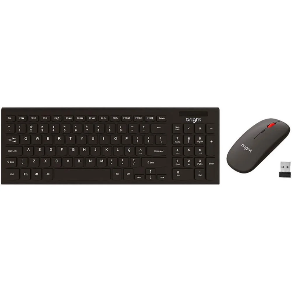 Kit Perifericos Office Slim Tecl+Mouse S/ Fio Bright - imagem 2