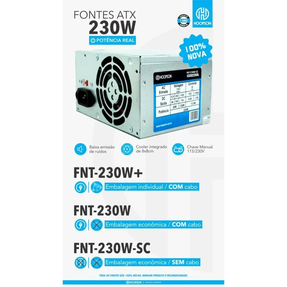 Fonte De Alimentacao 230W Hoopson Mercoriental - imagem 2