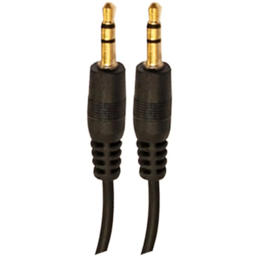 Cabo De Audio P2Xp2 Estereo 1,0M Preto Flex - imagem 2