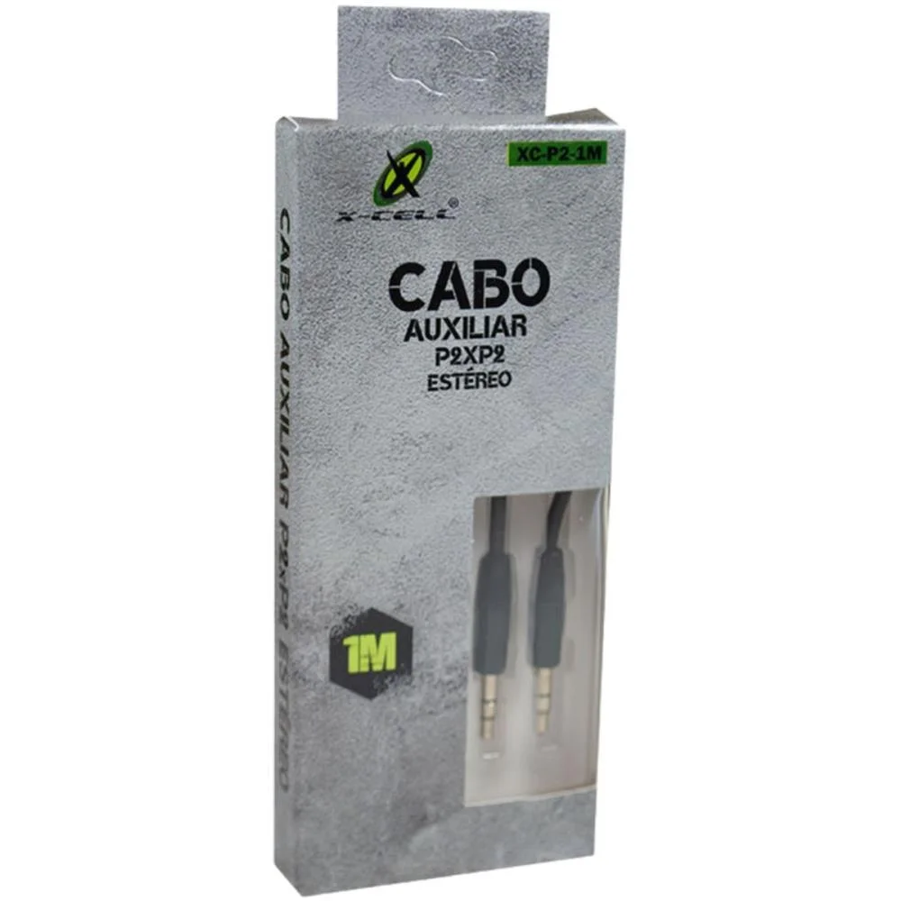 Cabo De Audio P2Xp2 Estereo 1,0M Preto Flex - imagem 4