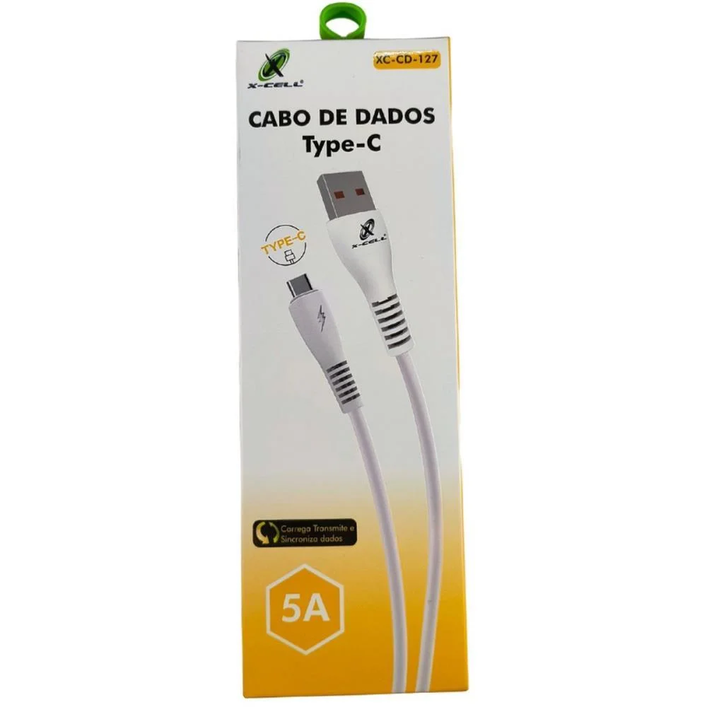 Cabo Usb Type C Branco 5.0A 1.0Mts Flex - imagem 4