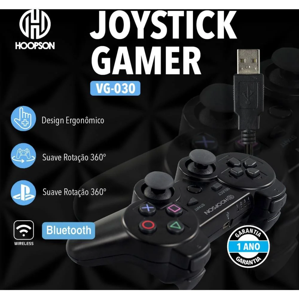 Controle Para Jogo Dual Shock Ps3 S/Fio Bluet. Pt Mercoriental - imagem 4