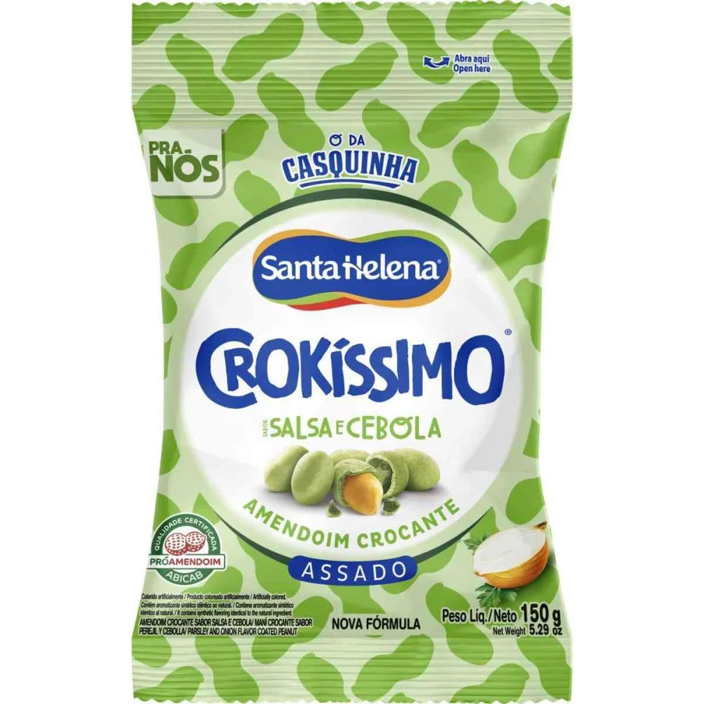 Amendoim Crokissimo Salsa E Cebola 150G Santa Helena - imagem 3