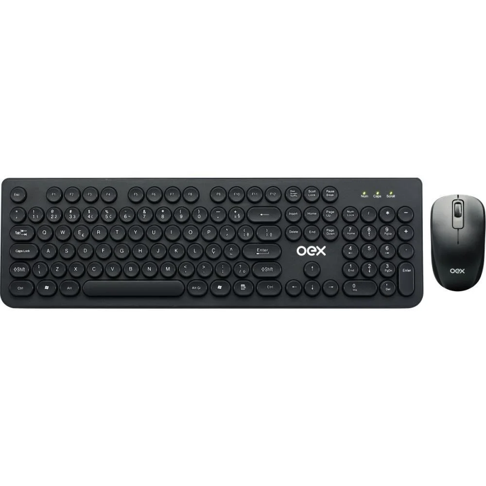 Kit Perifericos Pop Tecl+Mouse S/Fio Preto Newex (Kit) - imagem 2