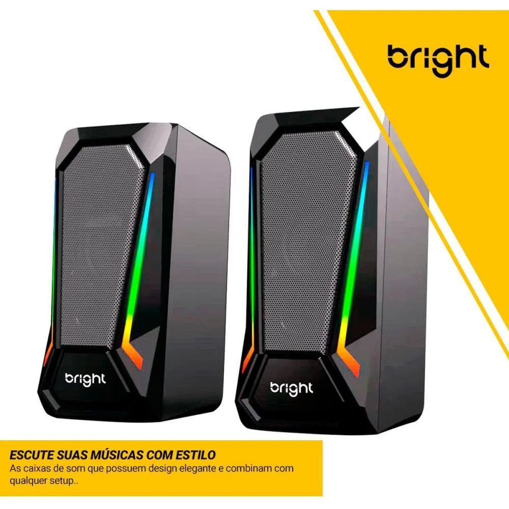 Caixa De Som P/ Computador Mini Caixa Pegasus 10W Bright - imagem 2