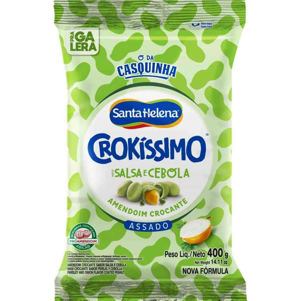 Amendoim Crokissimo Salsa E Cebola 400G Santa Helena - imagem 2