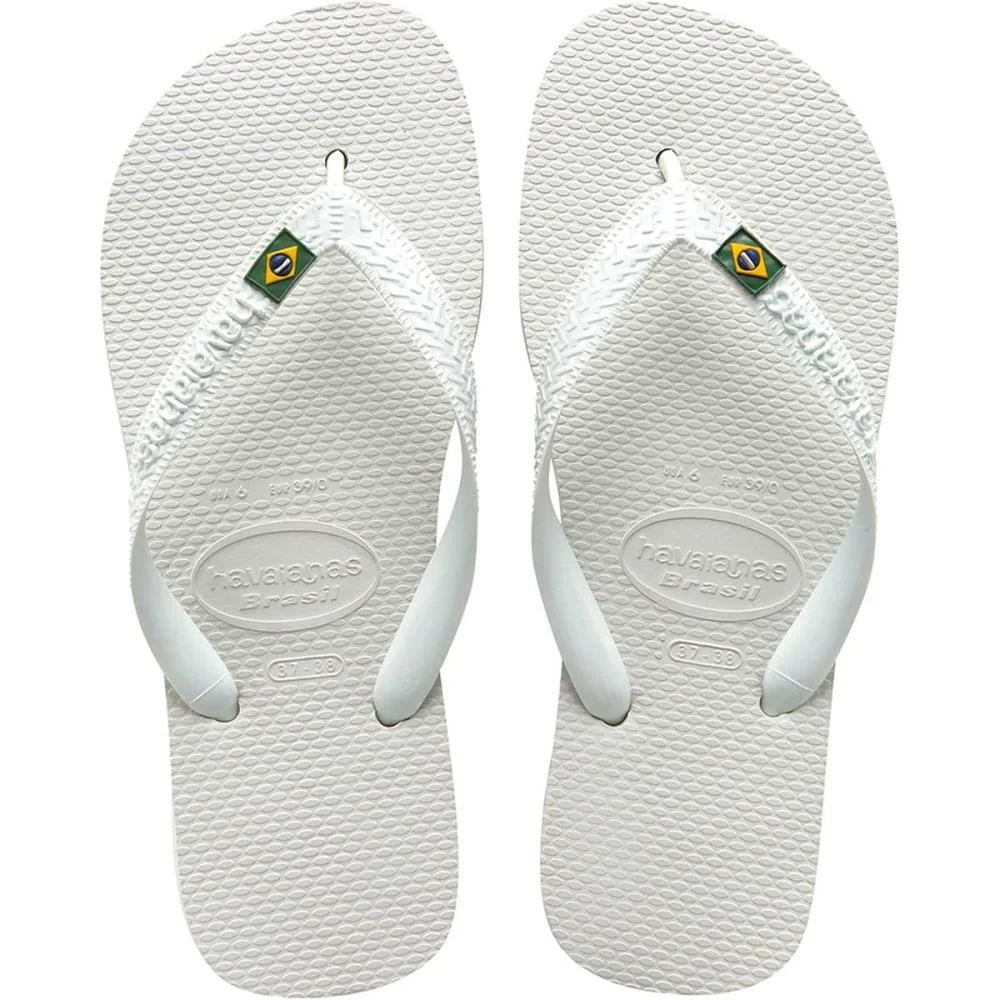 Chinelo Havaianas Unissex Brasil 39/0 Branco Havaianas (Par) - imagem 2
