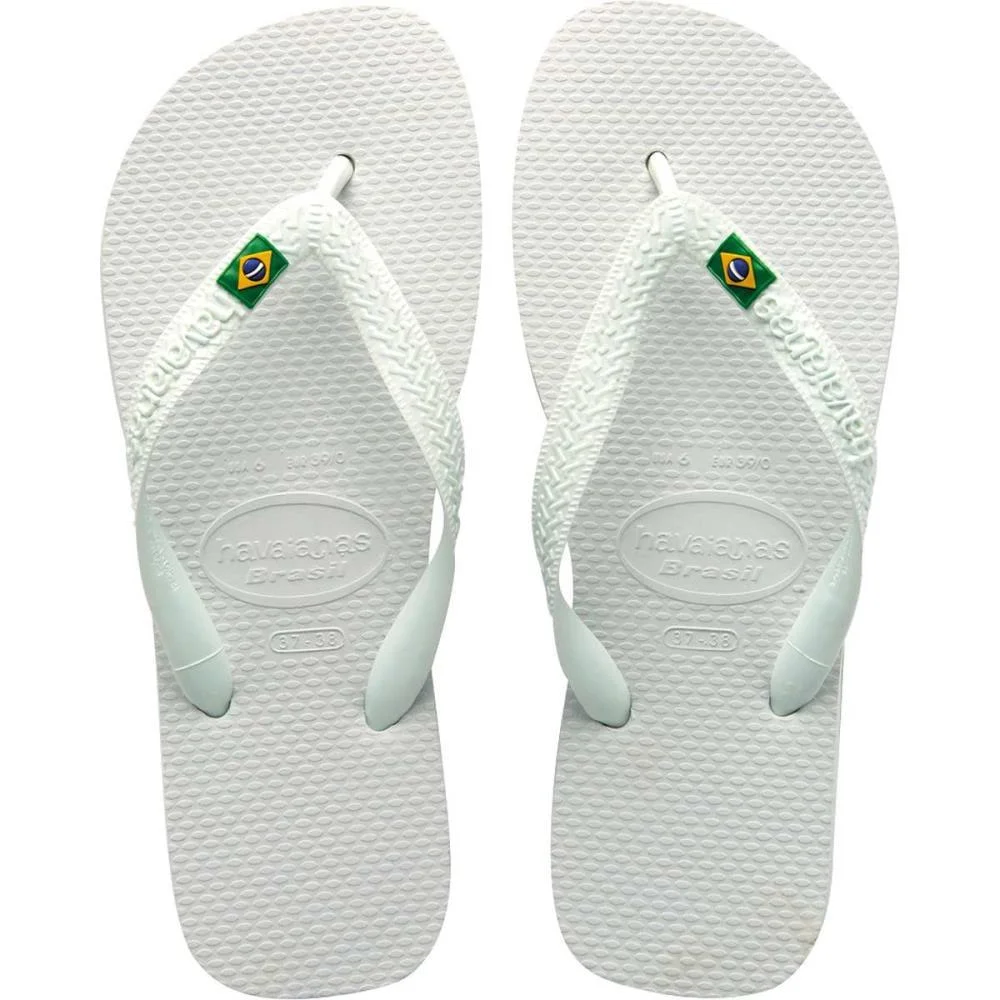 Chinelo Havaianas Unissex Brasil 39/0 Branco Havaianas (Par) - imagem 4