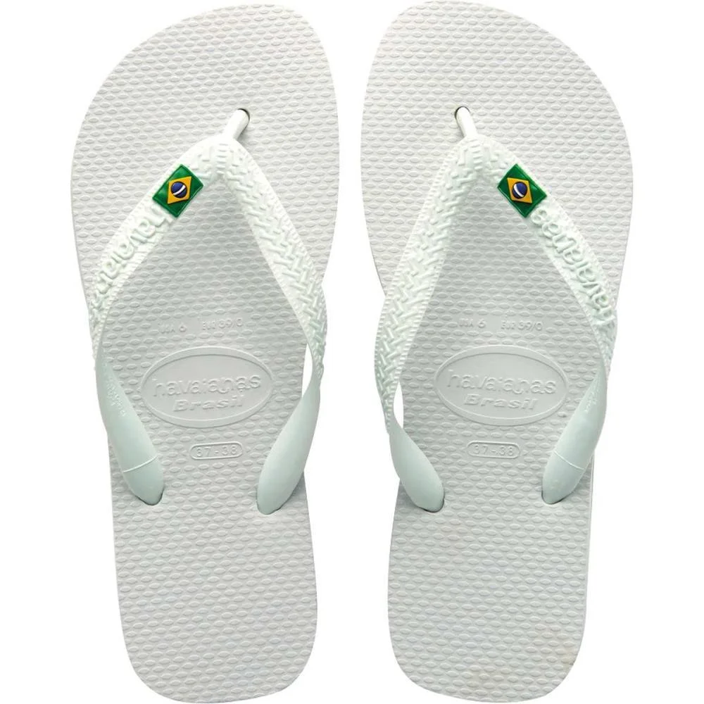 Chinelo Havaianas Unissex Brasil 43/4 Branco Havaianas (Par) - imagem 4