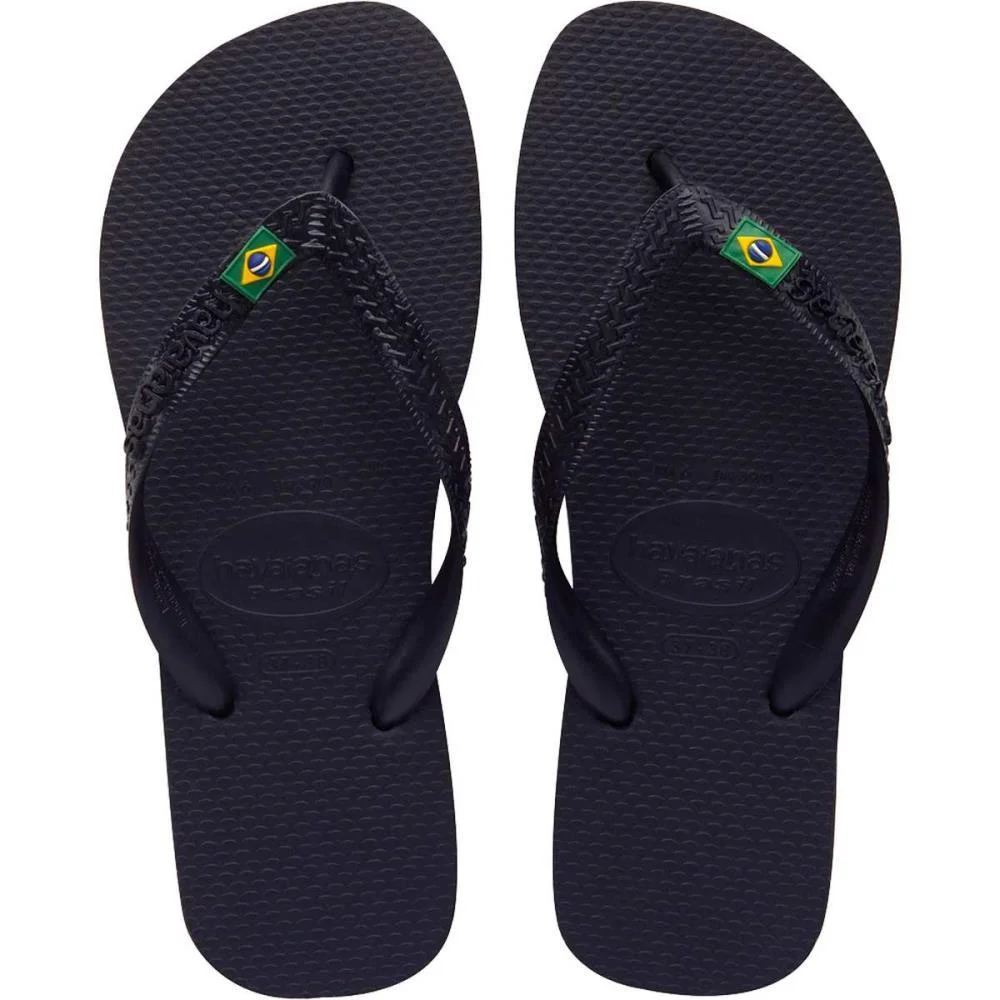 Chinelo Havaianas Unissex Brasil 43/4 Preto Havaianas (Par) - imagem 4