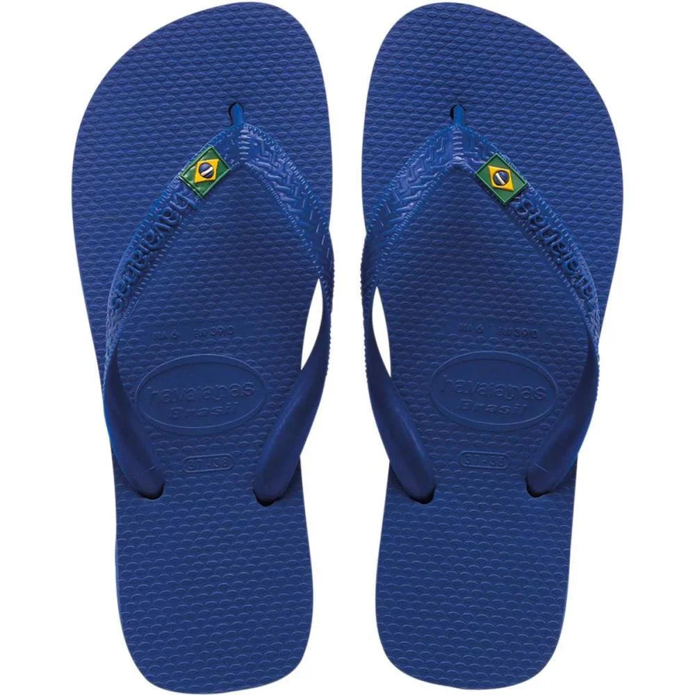 Chinelo Havaianas Unissex Brasil 37/8 Azul Naval Havaianas (Par) - imagem 2