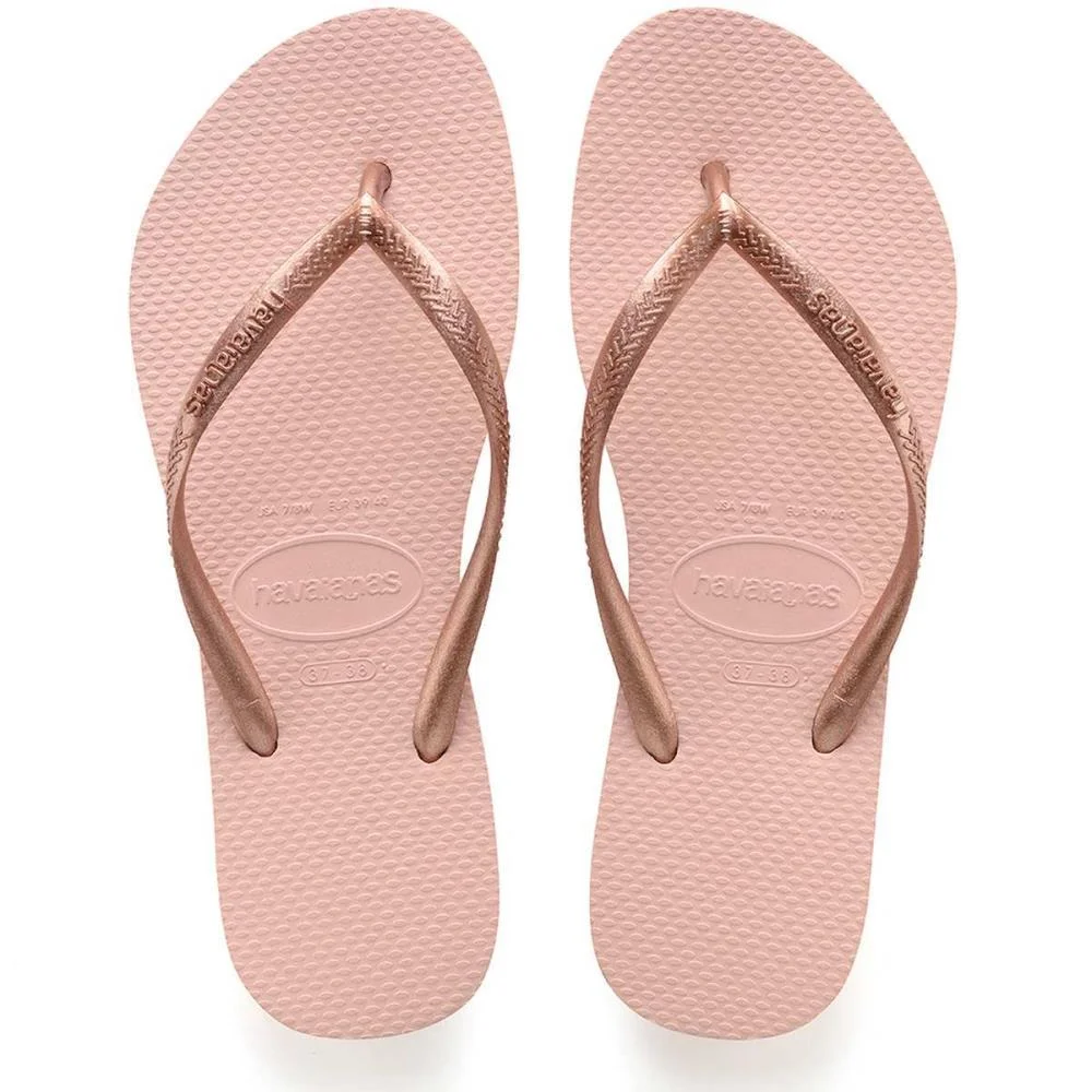 Chinelo Havaianas Feminino Slim 37/8 Rosa Ballet Havaianas (Par) - imagem 3