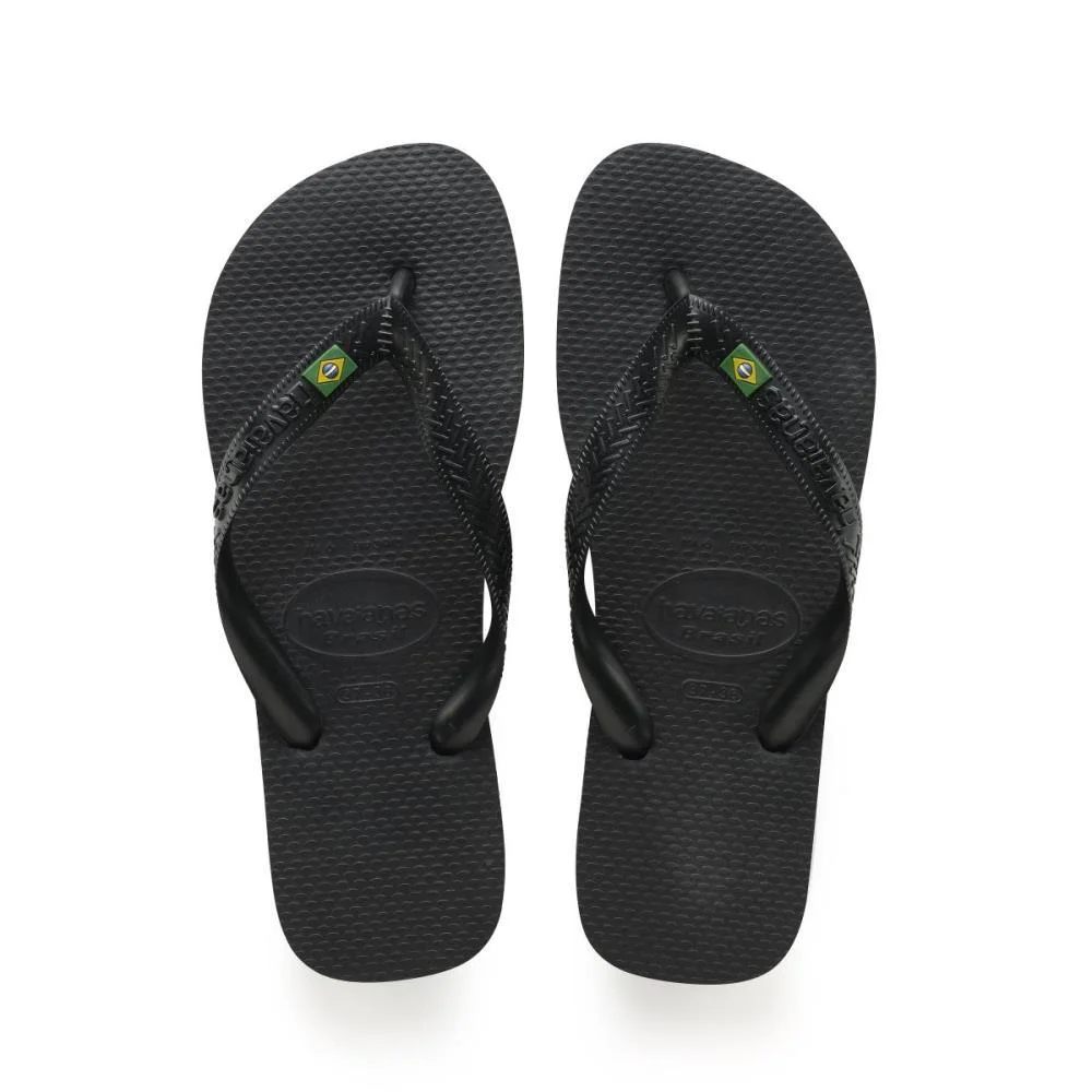 Chinelo Havaianas Unissex Brasil 35/6 Preto Havaianas (Par) - imagem 3