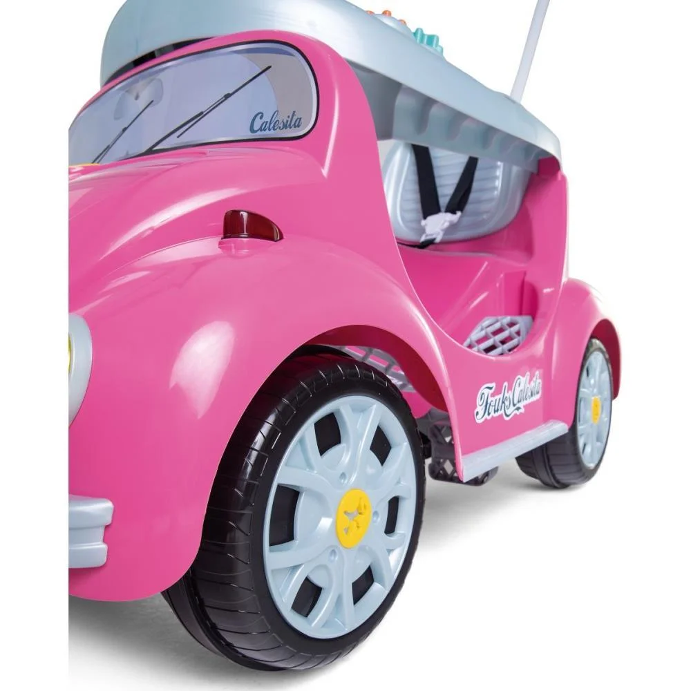 Veiculo Para Bebe 1300 Fouks Rosa C/Som Calesita - imagem 7